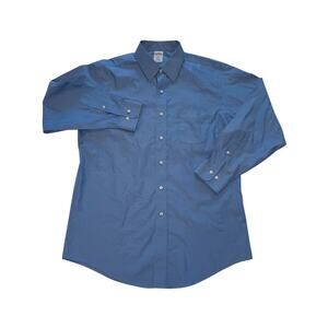 Brooks Brothers Regent Fit Blue Solid Dress Shirt Size 16 1/2 - 2/3 M001